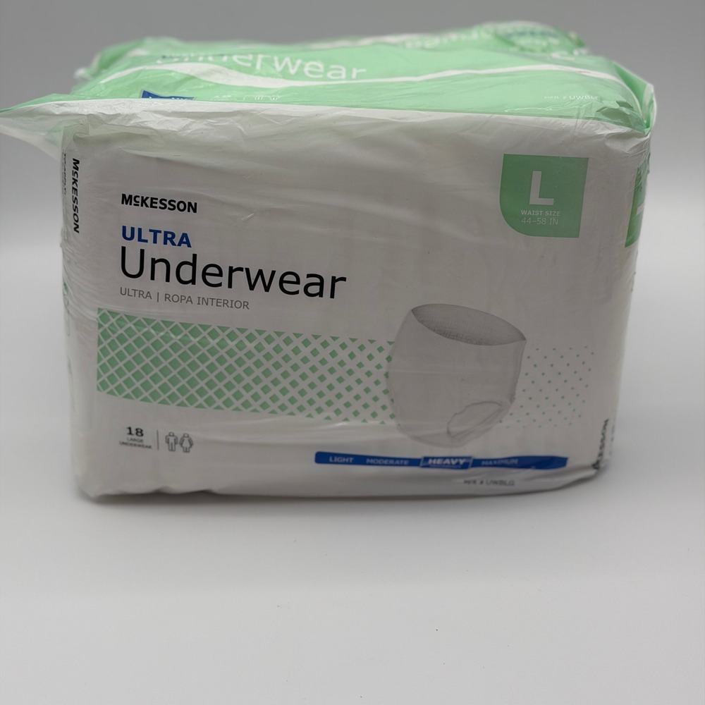 McKesson Ultra Underwear Heavy Absorbency Large 44-58 in 18‎ Count UWBLG Unisex